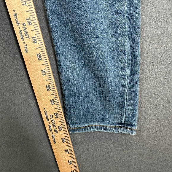 Gap Jeans Women's 27R S Blue Denim Distressed Legging Skimmer 5-Pocket Whisker - Picture 8 of 9